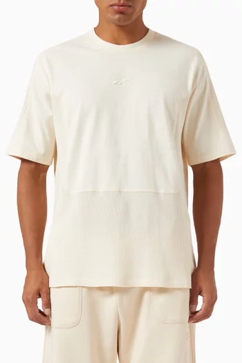 Training Waffle-knit T-shirt in Cotton Jersey