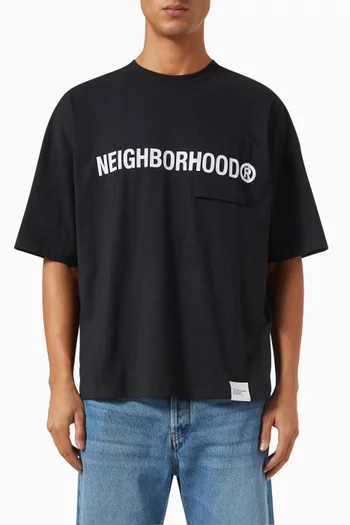 SHELTECH Crew Neck T-shirt in Cotton-nylon Blend