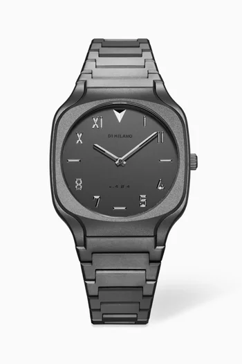 Volcanic Grey Square Bracelet Watch, 37mm