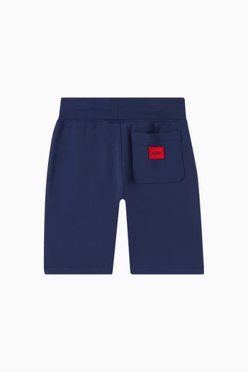 Fire-print Sweat Shorts in Cotton-blend Fleece