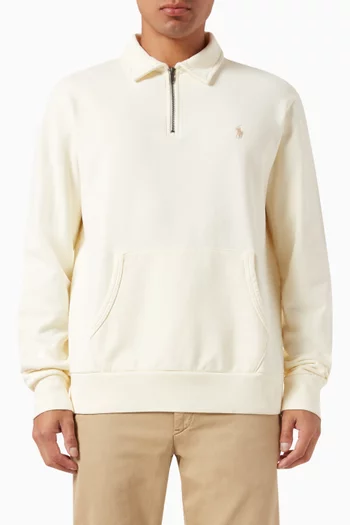 Zip-up Logo Sweatshirt in Cotton