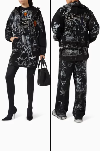 Unisex Skater Zip-up Hoodie Medium-fit in Archetype Fleece