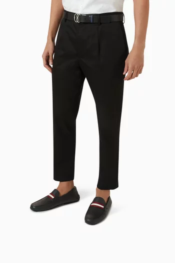 Perthy Driver Shoes in Grained Leather