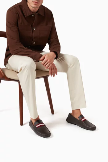Perthy Driver Shoes in Grained Leather