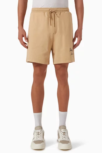 Prep Script Logo Beach Shorts in Cotton
