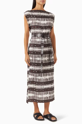 Kenya Sleeveless Maxi Dress in Linen