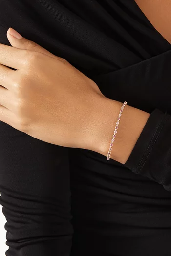 Pink Power Bracelet in 10kt Yellow Gold