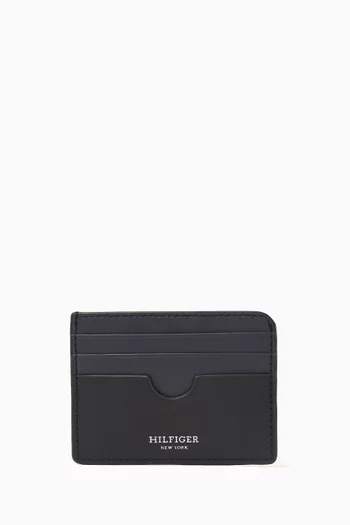 Logo Card Holder in Saffiano-leather