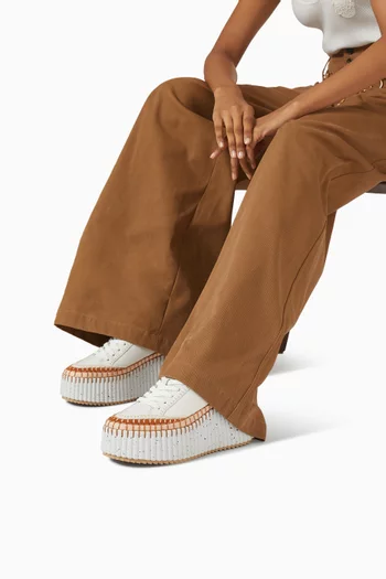 Nama Flatform Sneakers in Calfskin