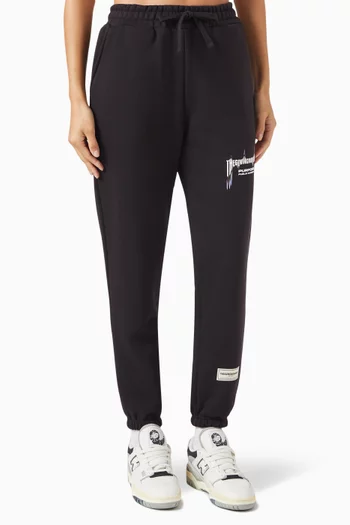 Boxing-print Sweatpants in Cotton