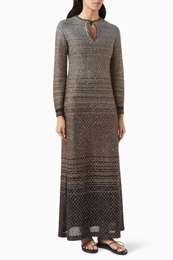 Ombre Knit Maxi Dress in Rayon-blend
