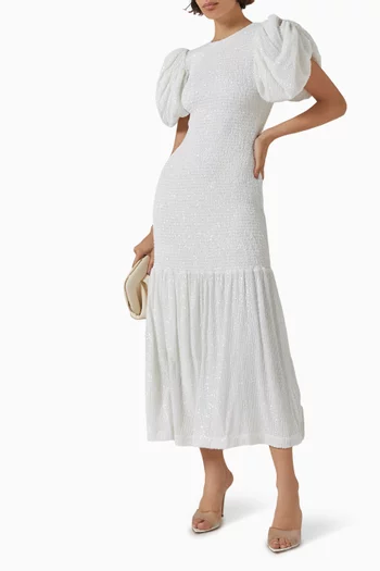 Sequinned Smock Midi Dress