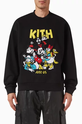 x Disney Friends Forever Vintage Sweater in Cotton Fleece