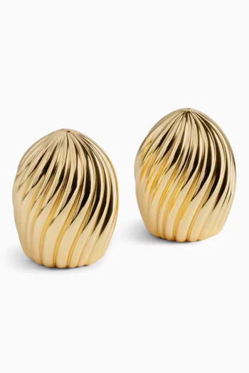 طقم مملحة ومبهرة بتصميم مموج، قطعتان