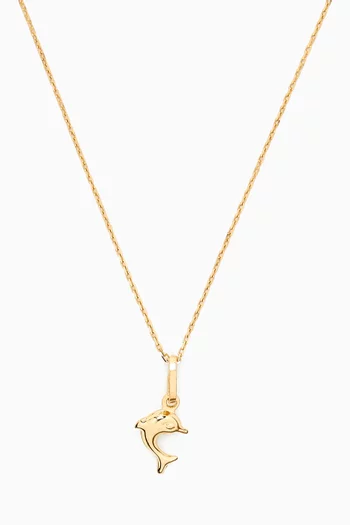 Dolphin Pendant Necklace in 18kt Gold