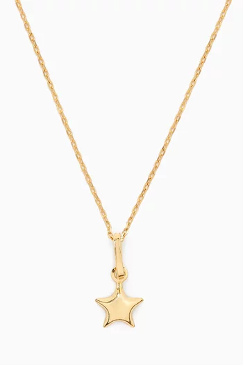 Star Pendant Necklace in 18kt Gold