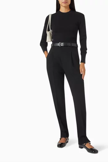 ADC Crew Neck Pointelle Sweater in Cotton-Blend
