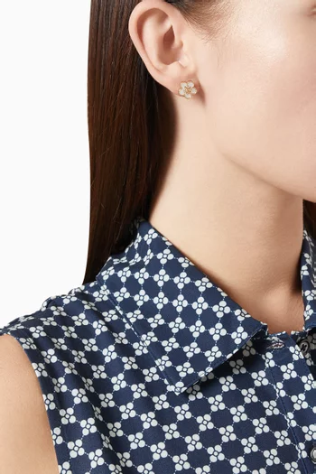Kira Flower Stud in 18kt Gold-plated Brass