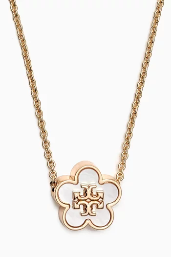 Kira Flower Necklace in 18kt Gold-plated Brass