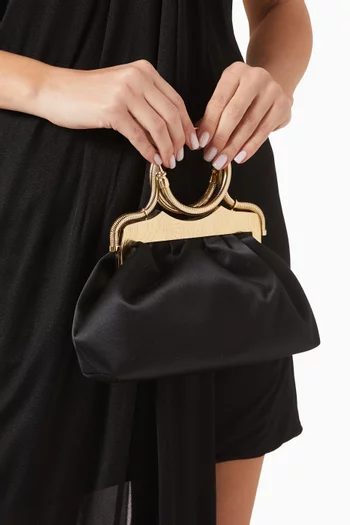 The Bangle Clutch Bag in Satin