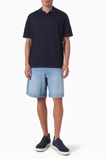 Emmanuel Polo Shirt in Linen-blend Knit