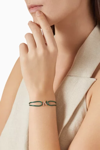Retro Diamond Initial 'N' Bracelet in 18kt Rose Gold
