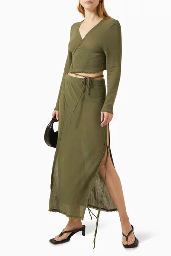 Xamu Wrap Top in Cotton
