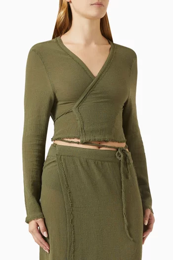 Xamu Wrap Top in Cotton