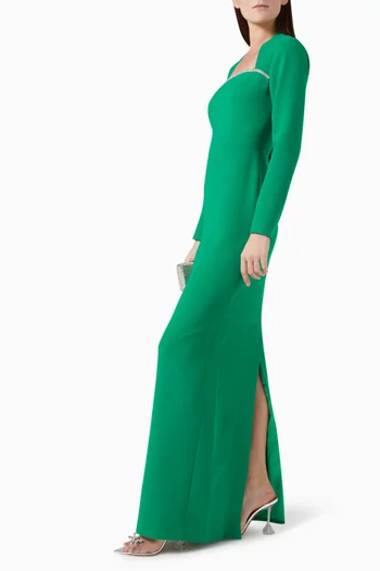 Crystal Embellished Column Gown
