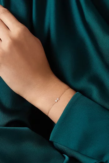 سوار داناي 2 مزين بالماس ذهب عيار 18