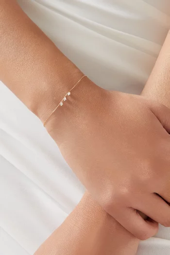 سوار داناي 3 مزين بالماس ذهب عيار 18