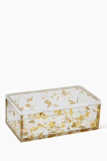 Gold Flake Box in Resin
