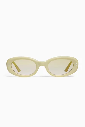 Unisex July Y5 Oval-frame Sunglasses in Acetate