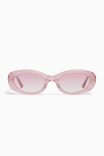 Unisex July PC6 Oval-frame Sunglasses in Acetate