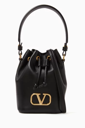 Valentino Garavani VLOGO Bucket Bag in Leather