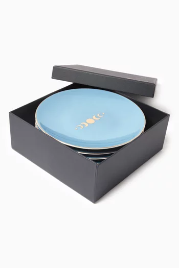 Hilal Desert Plates in Porcelain, Set of 6