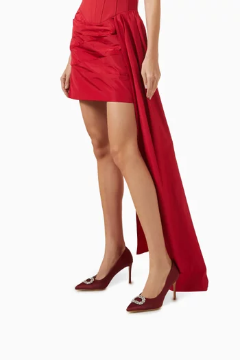 حذاء كلاسيك نوفا بكعب 90 مم ستان مطرز