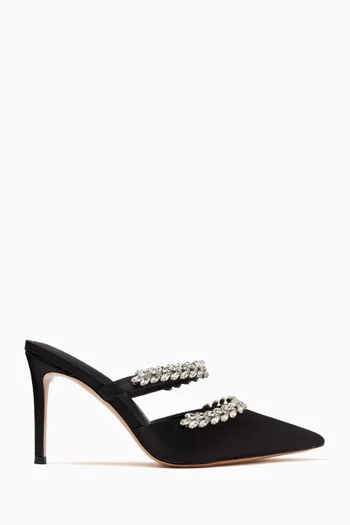 Autumn 90 Mules in Embellished Satin