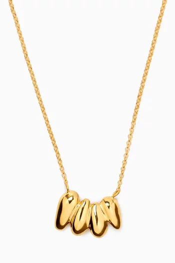 Droplet Necklace in 18kt Gold Plated Sterling Silver