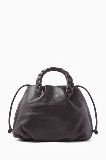 Medium Bombon Top-handle Bag in Shiny Lambskin