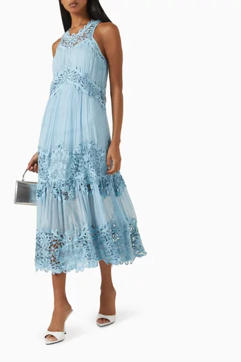 Bente Lace Midi Dress in Viscose