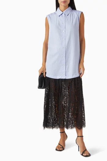 Suzy Combo Midi Dress in Cotton
