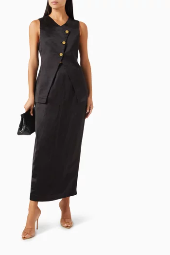 Gigi Gilet in Satin