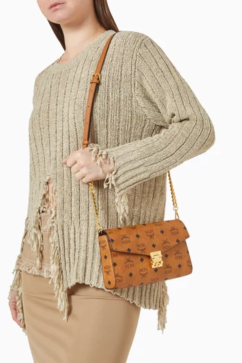 محفظة تريسي متوسطة بسلسلة ونقشة فيزيتوس