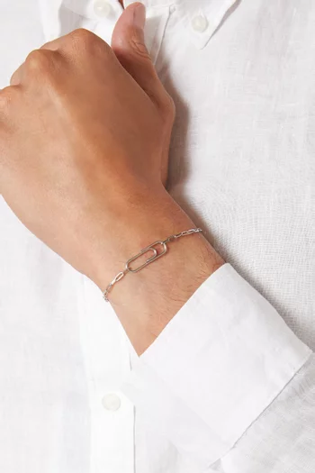 Volt Paper Link Bracelet in Sterling Silver