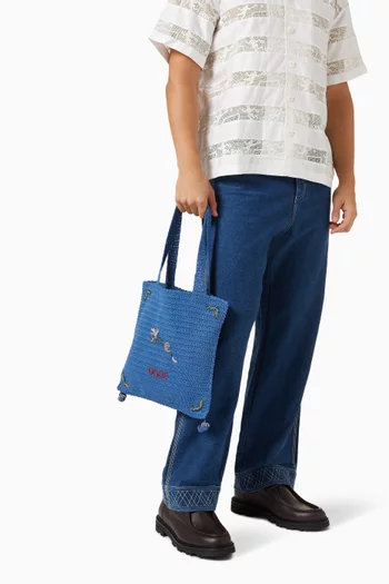 Laurel Tote Bag in Crochet-knit