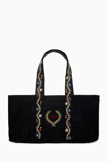 Alpine Flower Tote Bag in Cotton Canvas