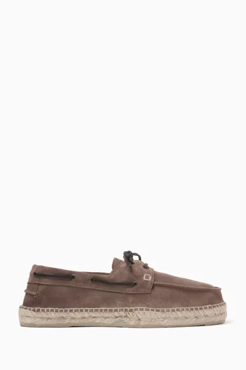 Boat Shoe Espadrilles in Suede