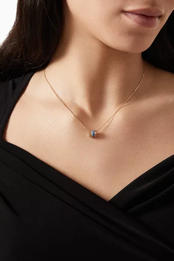 Quatre Blue Edition Diamond Small Ring Pendant Necklace in 18kt Gold