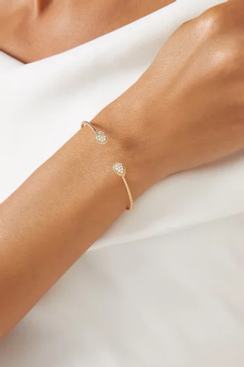 Serpent Bohème Double Motif Diamond Bracelet in 18kt Gold